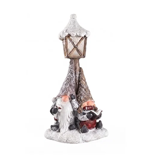 Kersttafereel met Gnooms & Lantaarn 22 cm