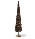 Rotan Kegelkerstboom met LED 50 cm – Naturel