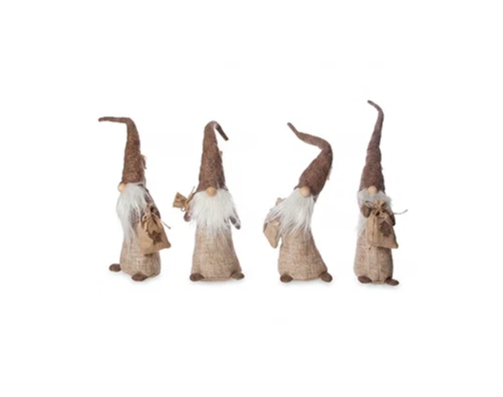 Set van 4 Grote Gnooms 89 cm – Bruin/Naturel