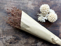 Fleur gedroogd vlas boeket – taupe – 61 cm