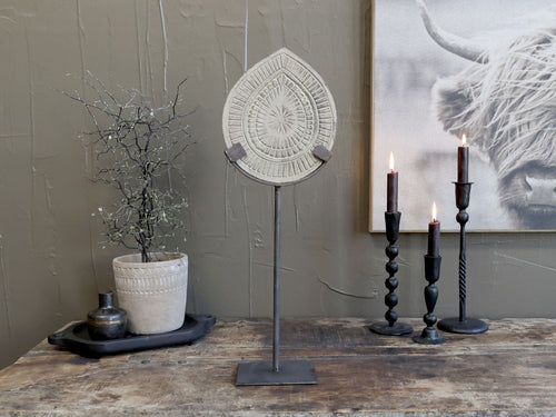 Decoratie op Voet Mangohout Naturel 51 cm