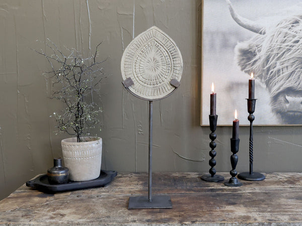 Decoratie op Voet Mangohout Naturel 51 cm