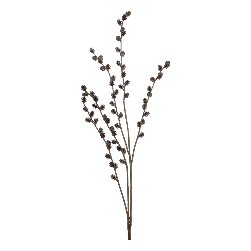 Fleur kersttak met dennenappels & glitter – groen