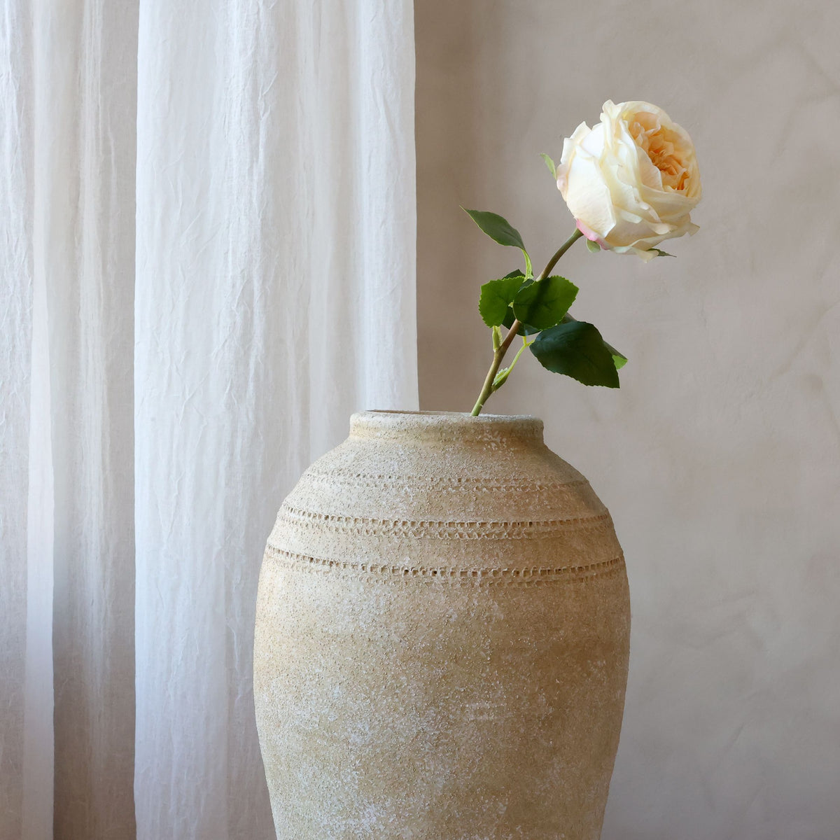 Fleur kunstroos Silk Touch – champagne