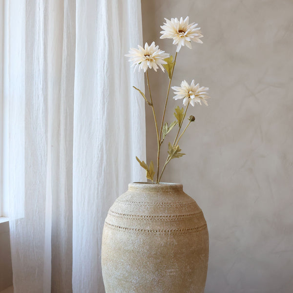 Fleur chrysant kunstbloem – crème – 60 cm