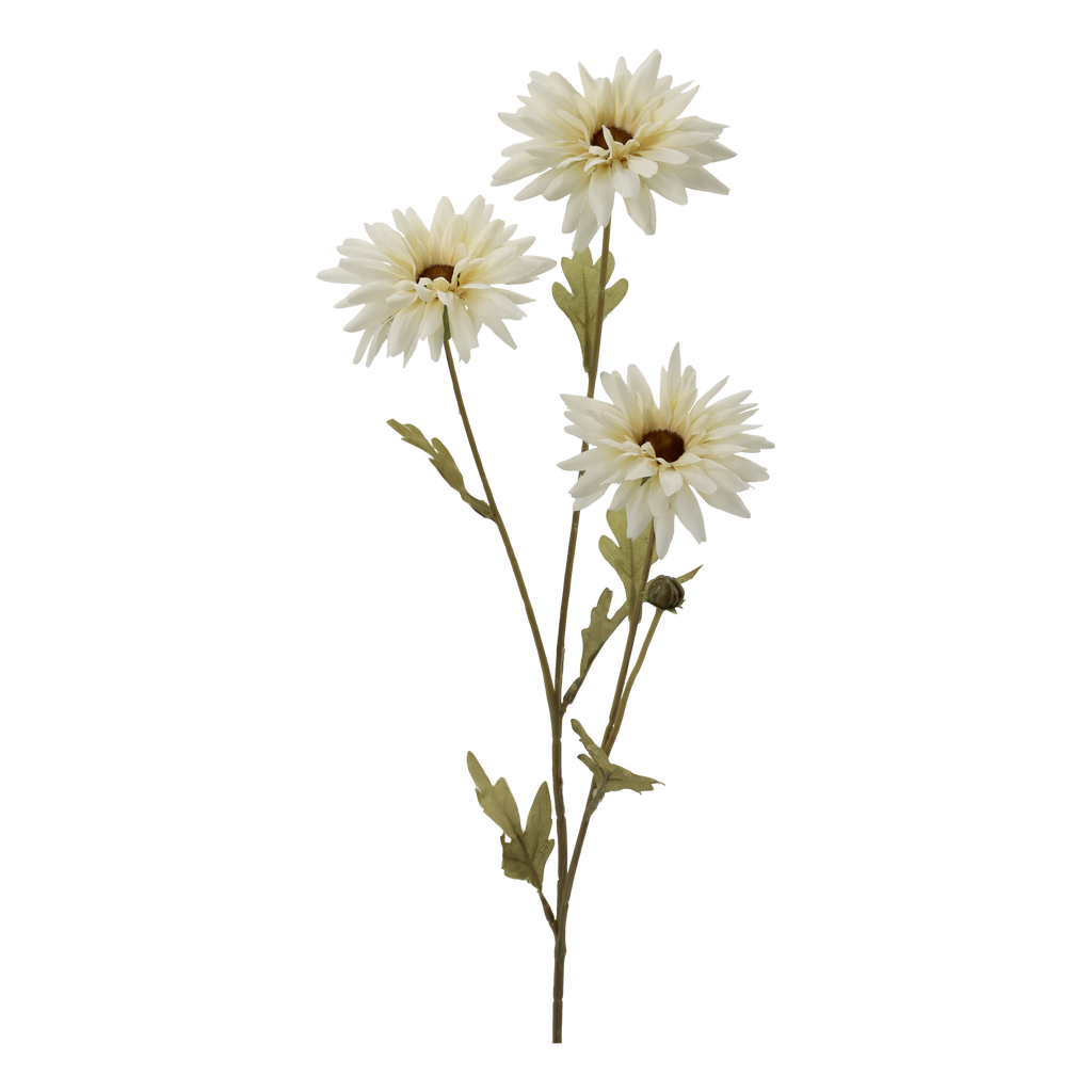 Fleur chrysant kunstbloem – crème – 60 cm