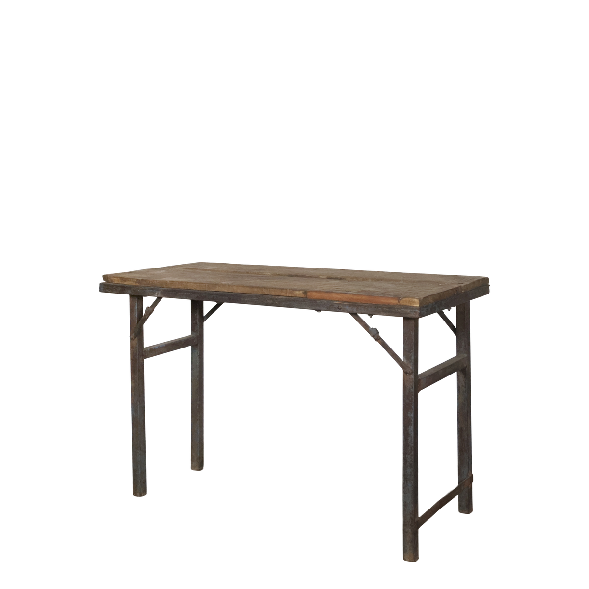 Grimaud Tafel Gerecycled Hout met IJzeren Rand 106 cm — afbeelding 3
