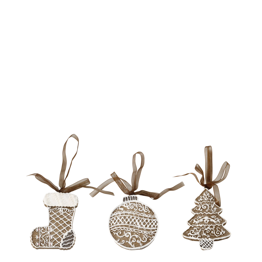 Noël Kerstornamenten Mocca – set van 3 – foto 2