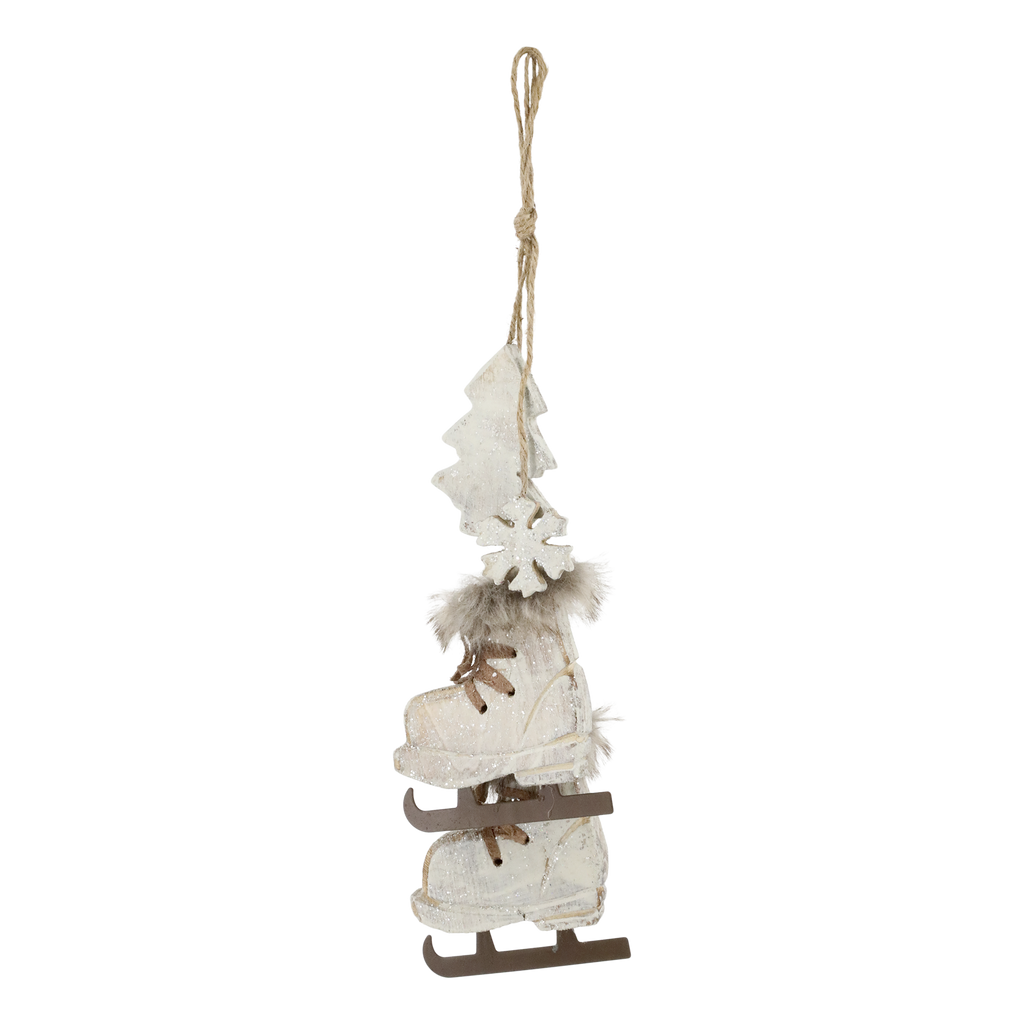 Chic Antique Vintage Schaatsen met Hangers – Antique Cream – foto 2