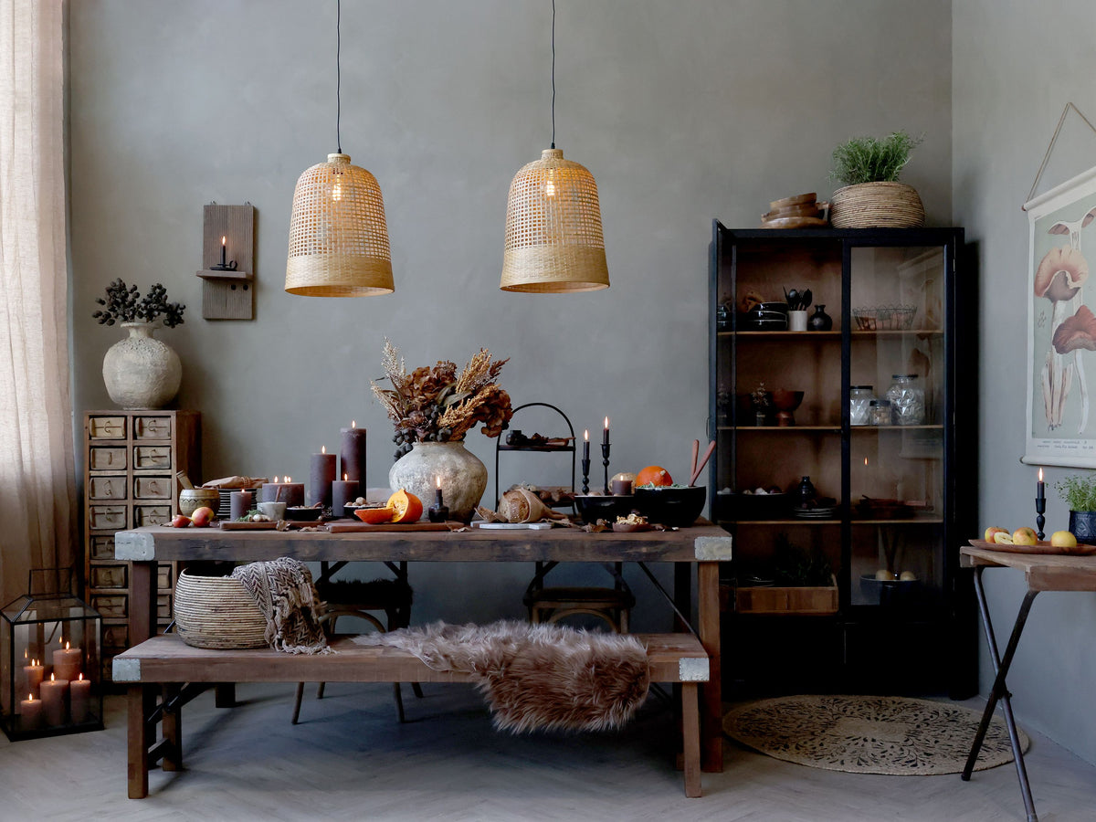 Grote decoratieve pot antiek crème