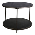 PTMD Ronde Salontafel met 2 Lagen – Zwart 96 cm
