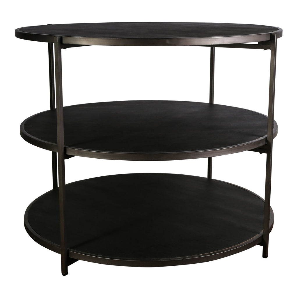 PTMD Ronde Tafel met 3 Lagen – Zwart 130 cm – foto 2