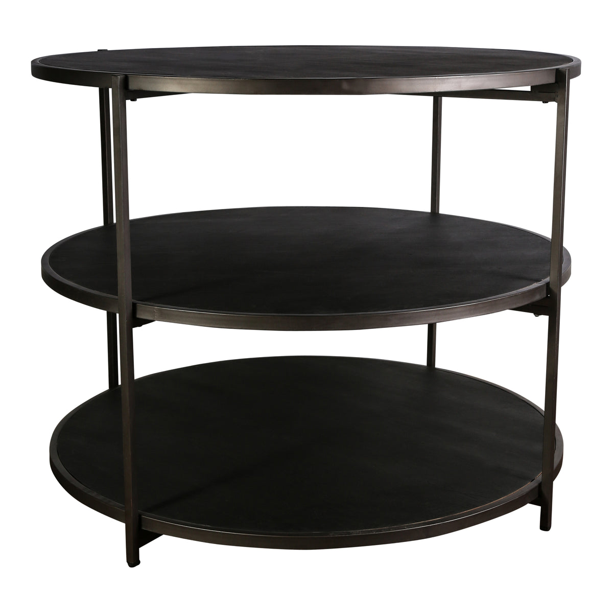 PTMD Ronde Tafel met 3 Lagen – Zwart 130 cm – foto 2