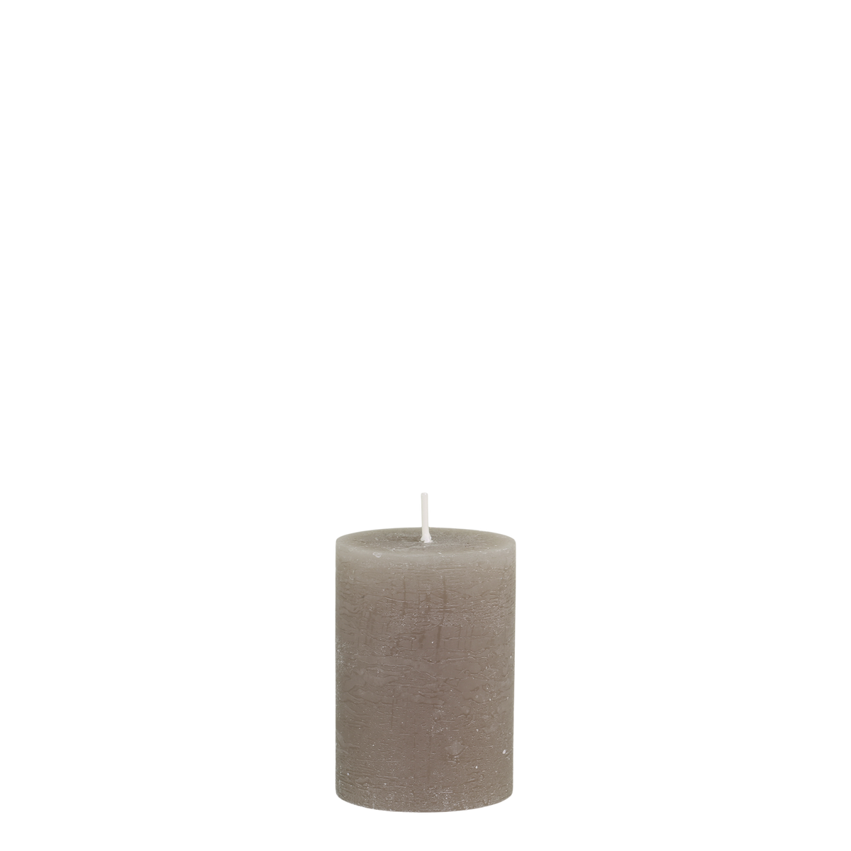 Macon rustieke stompkaars – linnen/beige – 10 cm