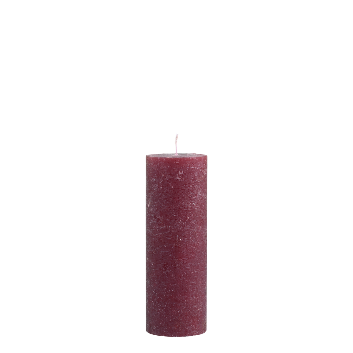 Macon rustieke stompkaars – donkerrood – 20 cm