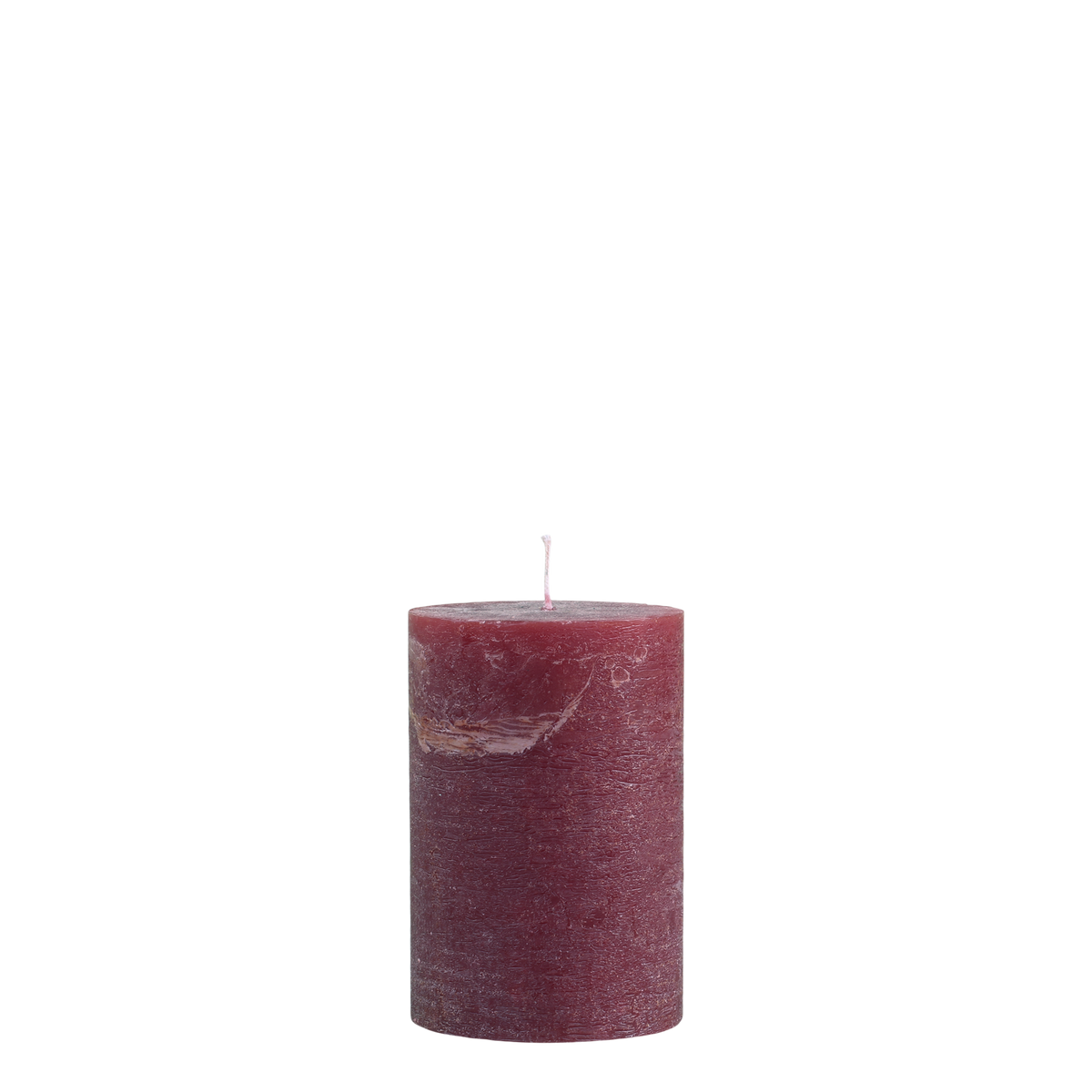 Macon rustieke stompkaars – donkerrood – 15 × 10 cm