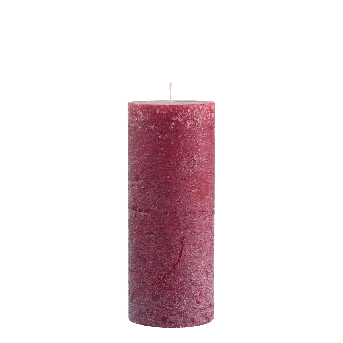 Macon rustieke stompkaars – donkerrood – 25 cm