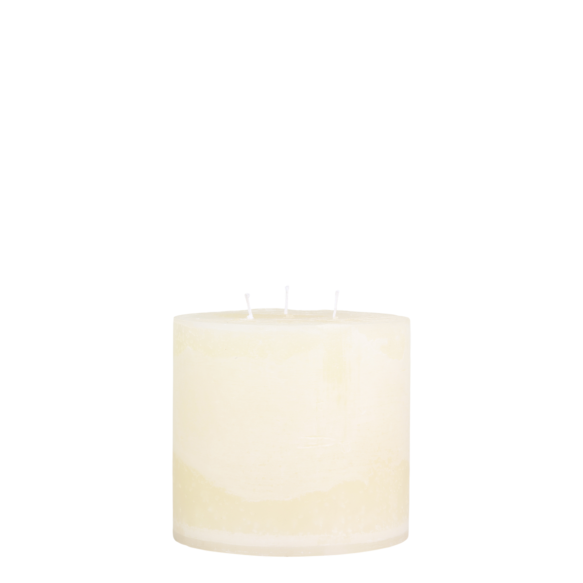 Macon rustieke 3-lonts stompkaars – crème – 15 cm