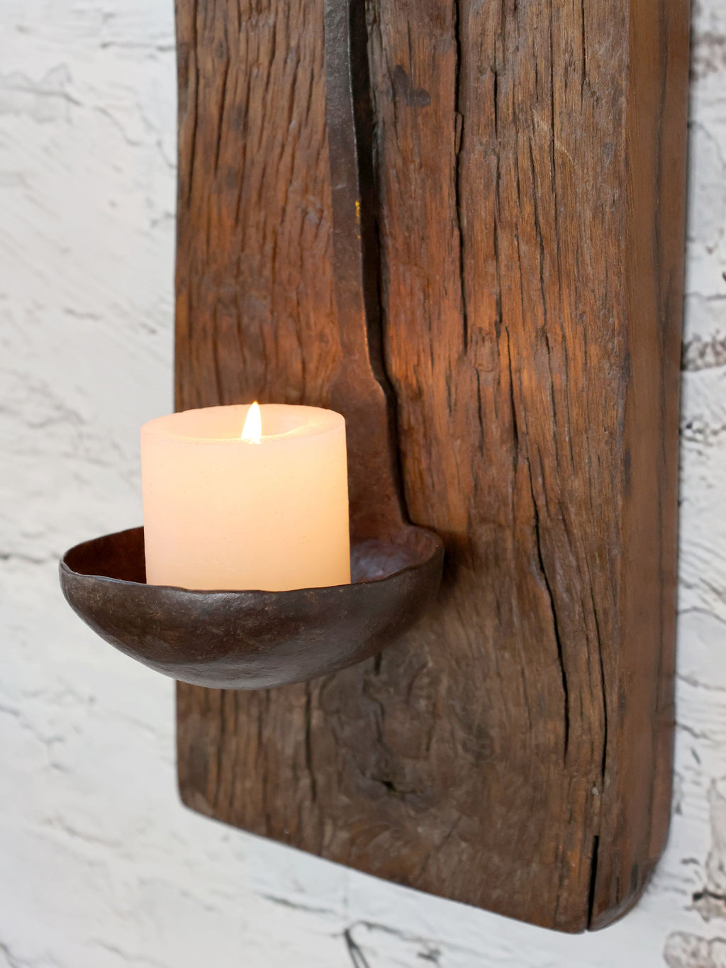 Grimaud Wandkandelaar van Gerecycled Hout 46 cm — afbeelding 2