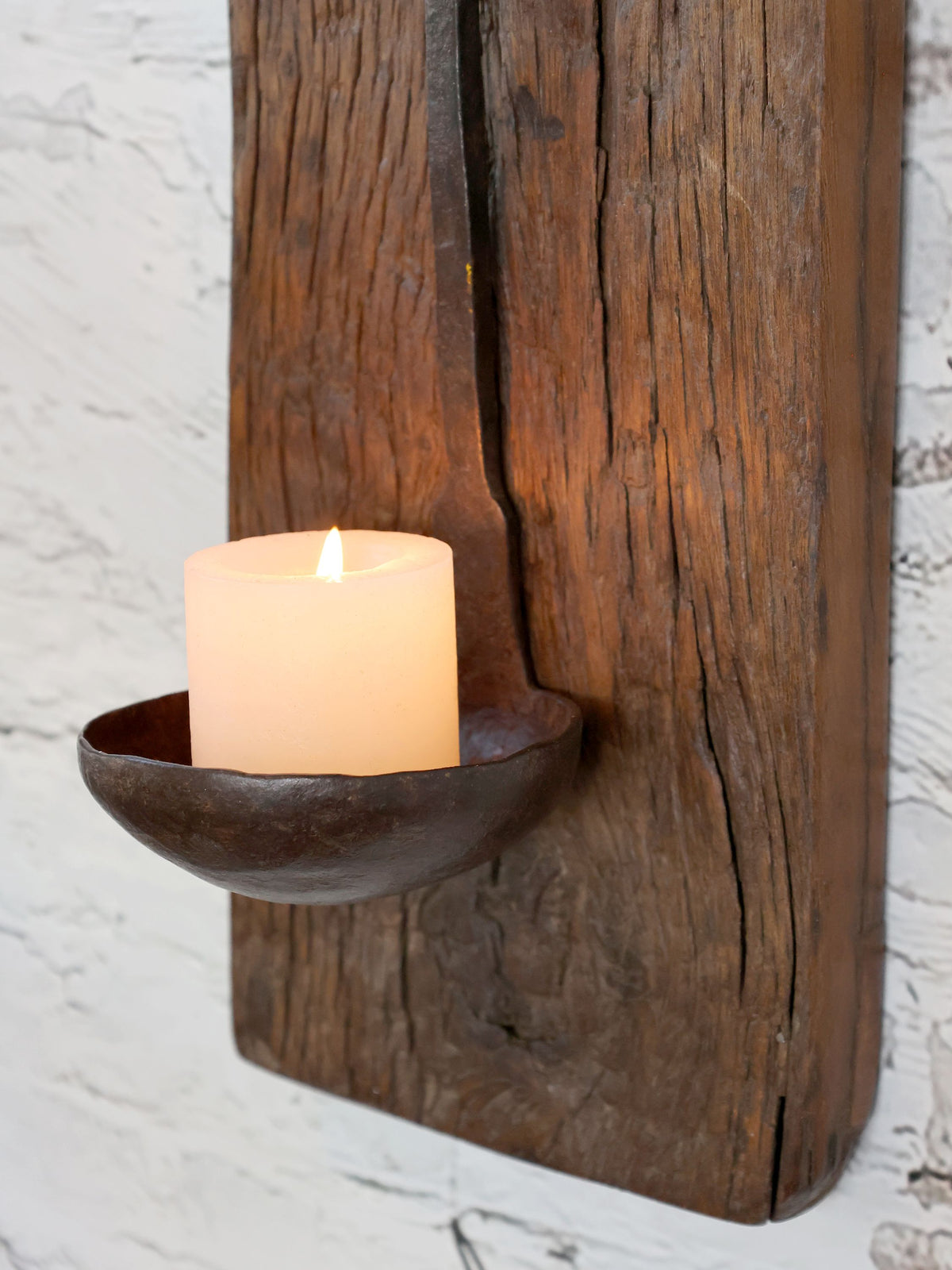 Grimaud Wandkandelaar van Gerecycled Hout 46 cm — afbeelding 2