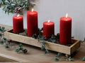 Houten kaarsenhouder voor 4 Macon stompkaarsen – naturel – 49 cm