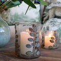 Windlicht met Gedroogde Bladeren 13 cm