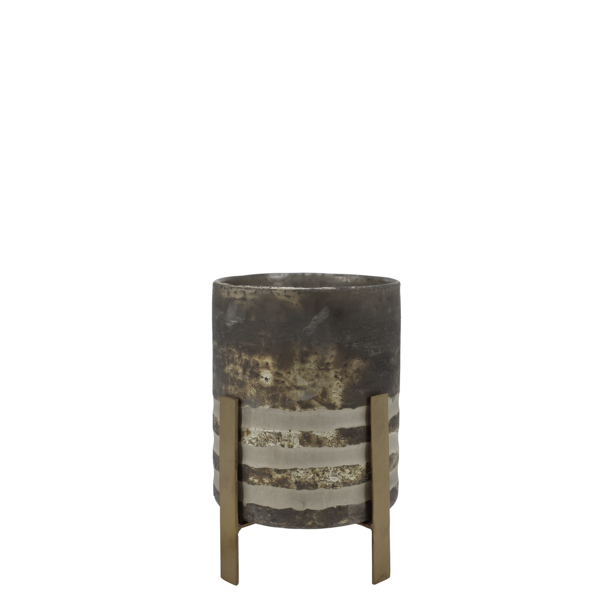 Windlicht op Voet – Antique Coffee 24 cm — afbeelding 2