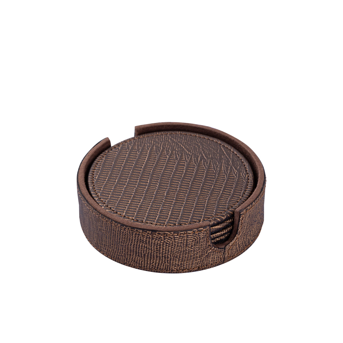 PTMD Rafal Ronde Onderzetters Brons – 6 stuks