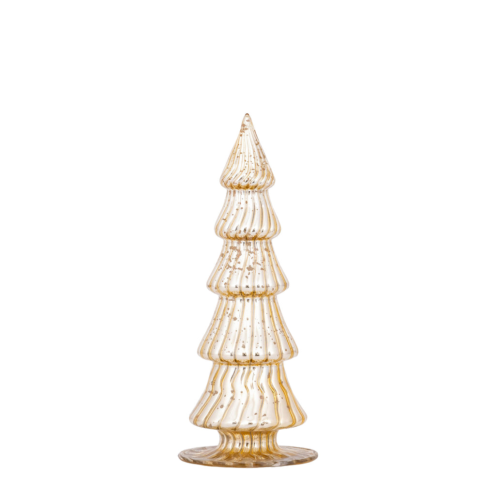 PTMD Breyen Glazen Kerstboom – Goud 22 cm