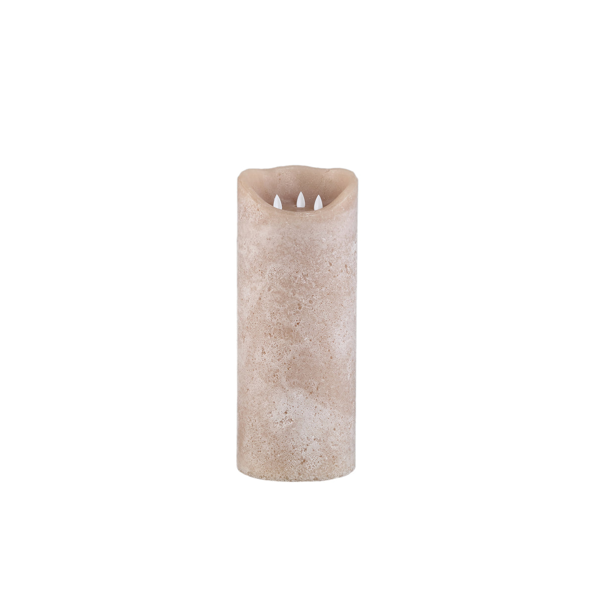 PTMD LED Light New Rustic LED Kaars – Beige 38 cm