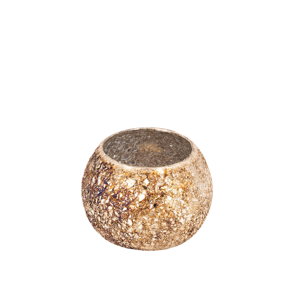 PTMD Lucell Ronde Mozaïek Theelichthouder – Brons 11 cm – foto 2
