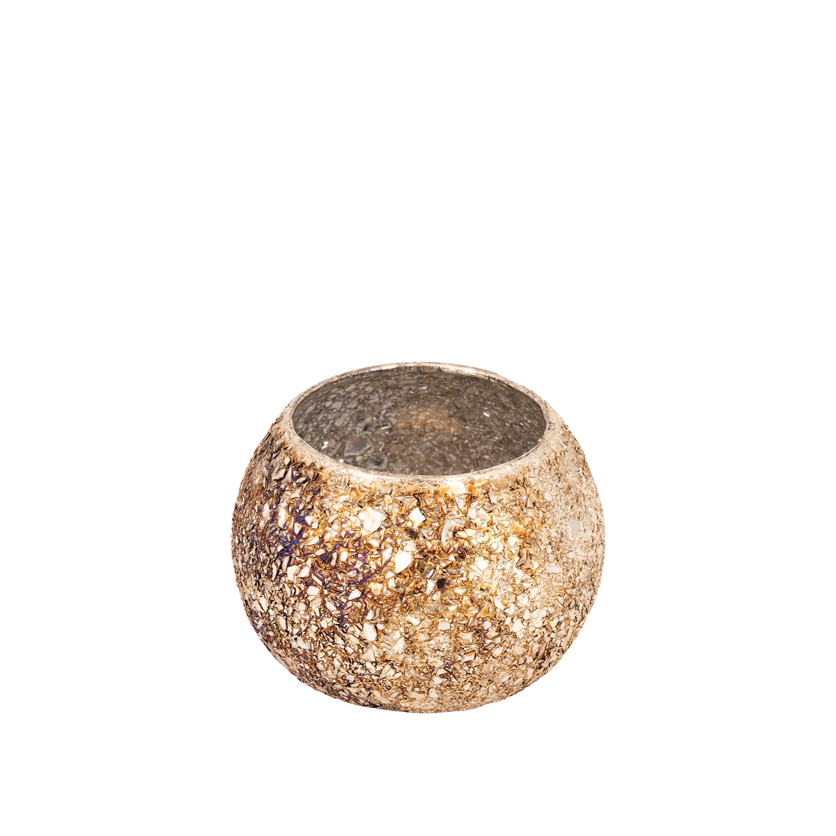 PTMD Lucell Ronde Mozaïek Theelichthouder – Brons 11 cm – foto 2