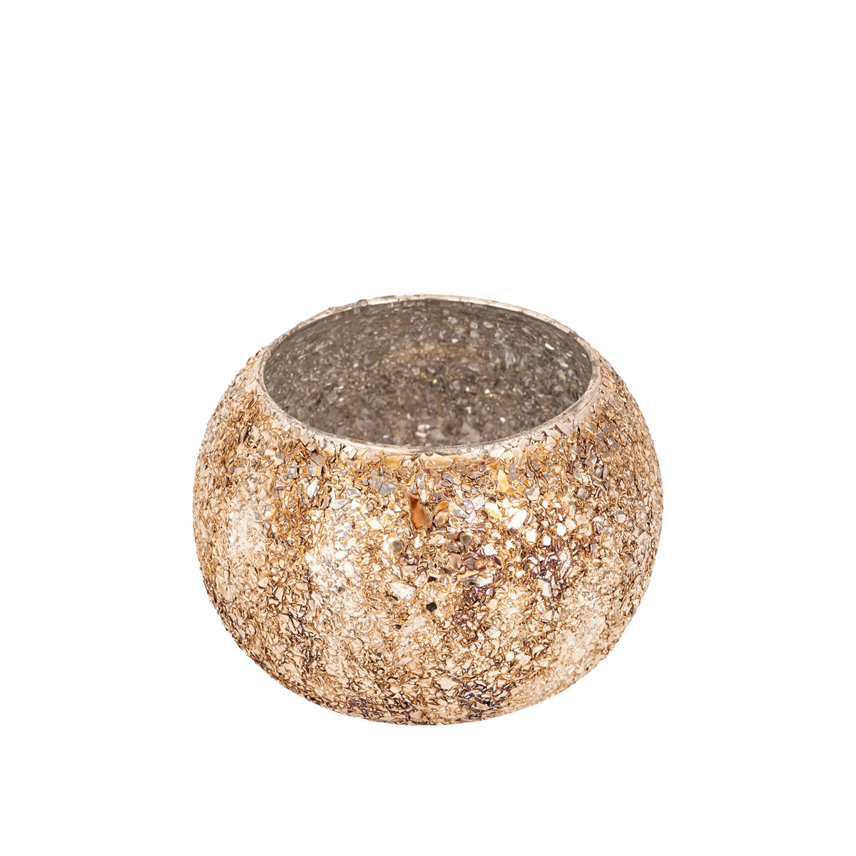 PTMD Lucell Ronde Mozaïek Theelichthouder – Brons 14 cm – foto 2