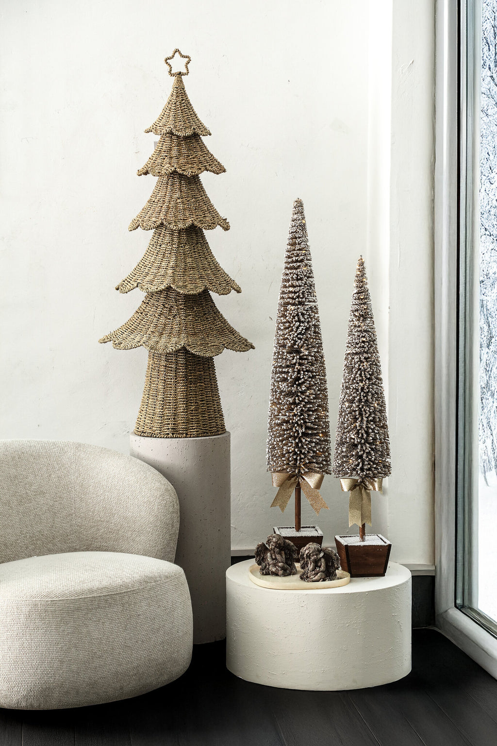 PTMD Darlee LED Kerstboom met Strik – Champagne 53 cm – foto 2