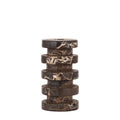 PTMD Eris marmeren kandelaar Dark Brown S 12 cm