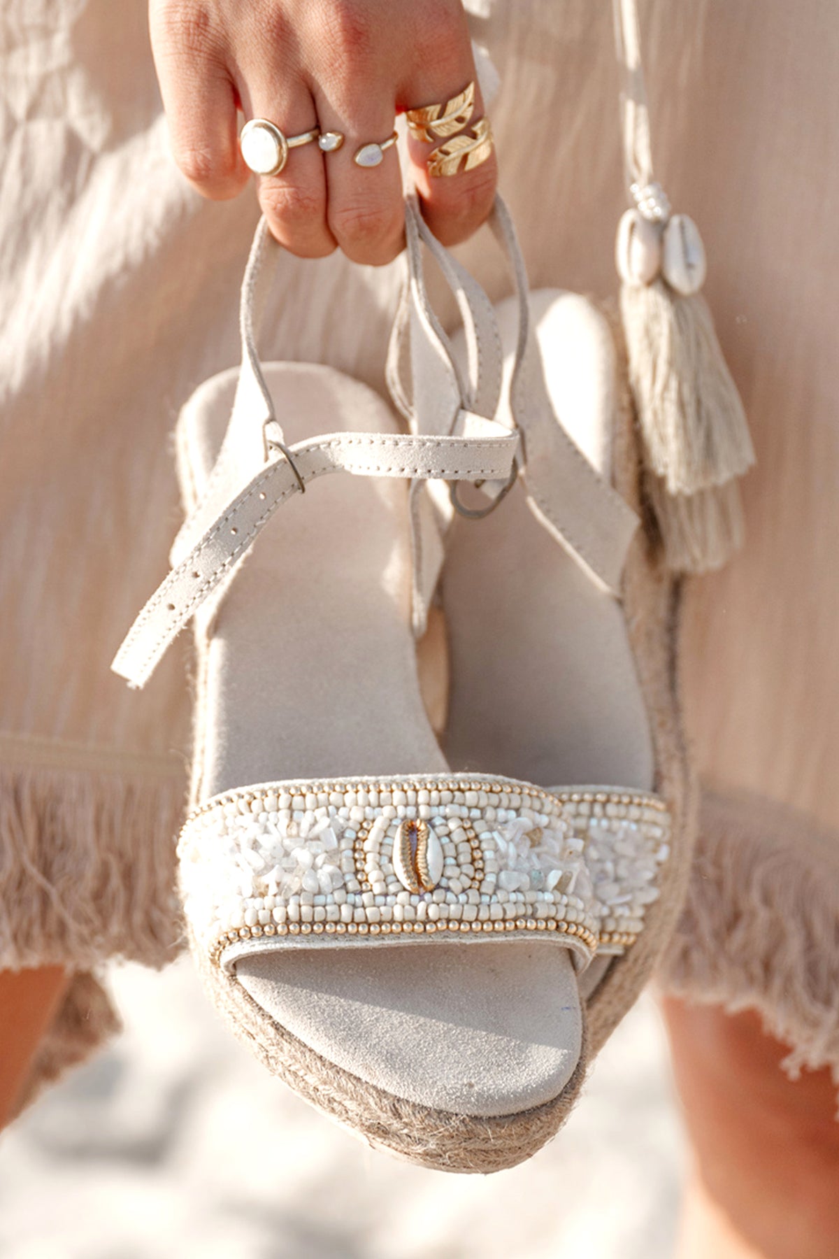 Wedge Laya White – Sandalen — afbeelding 2