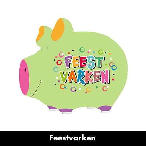 Feestvarken spaarpot in groen van Artige – feestelijk cadeau