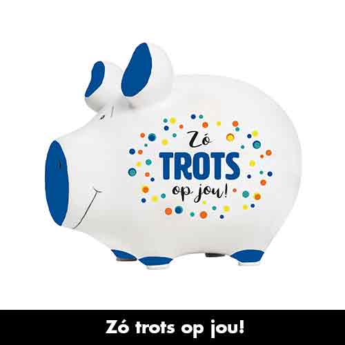 Spaarvarken Zo trots op jou van Artige – cadeau bij geslaagd of diploma