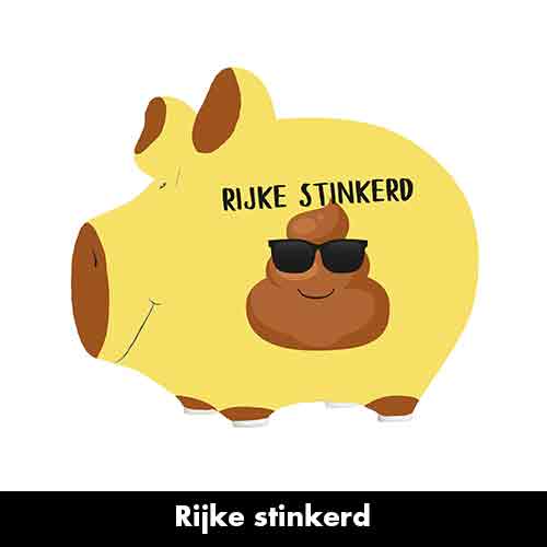 Spaarvarken Rijke Stinkerd van Artige – grappig cadeau