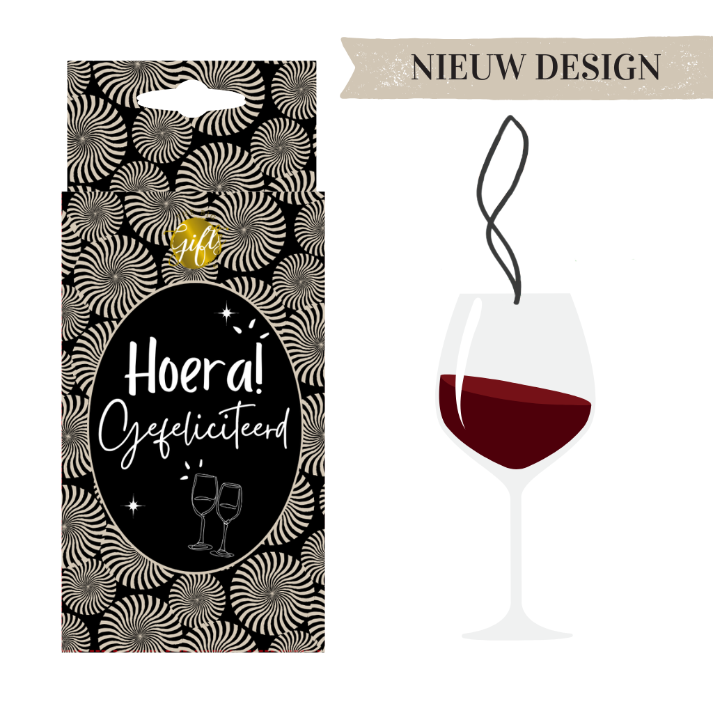 Autogeurhanger – Gefeliciteerd Wijn