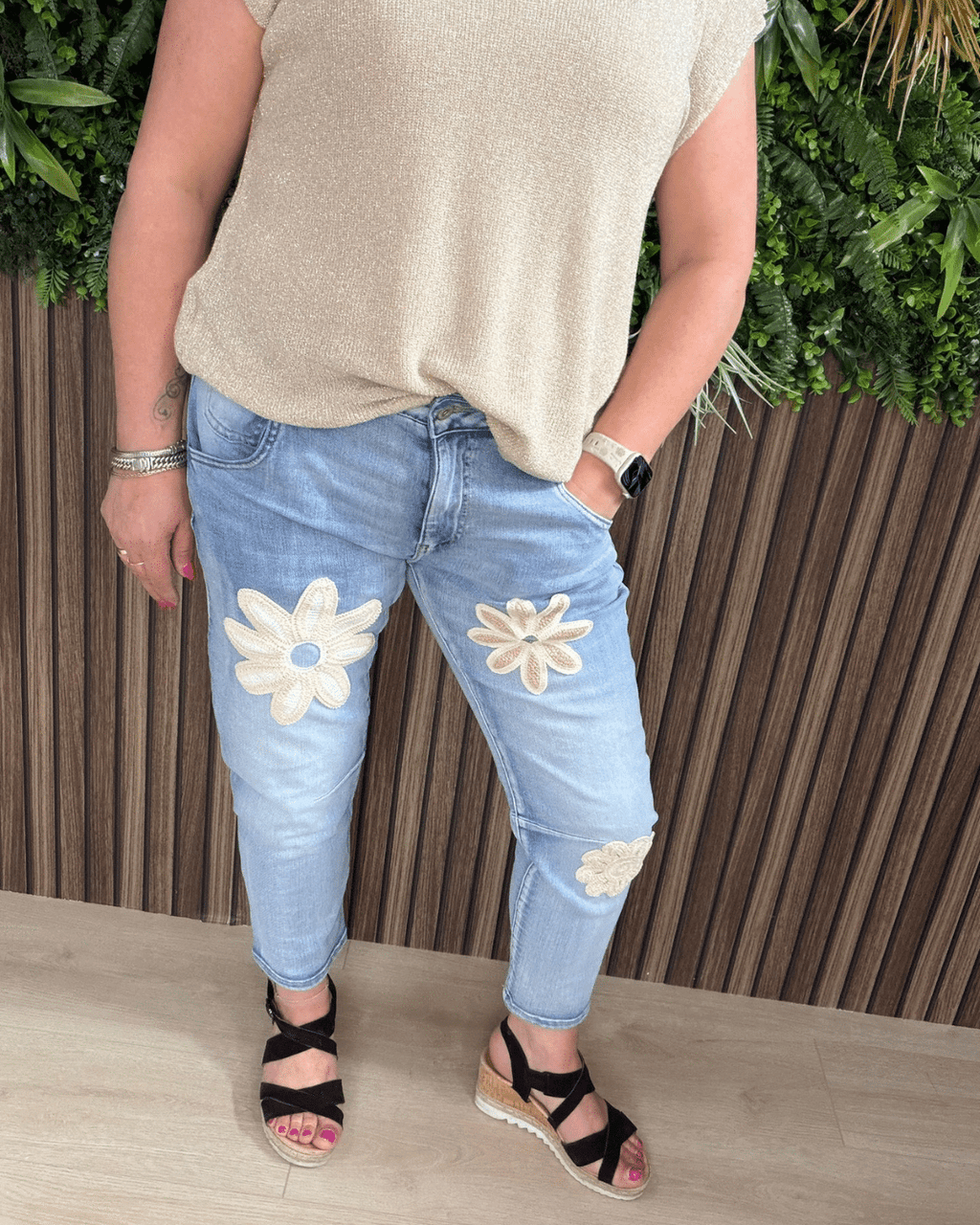 Jeans Flower Denim - Velvory Fashion & Living