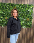 Overhemd Blouse Oversized Zwart - Velvory Fashion & Living