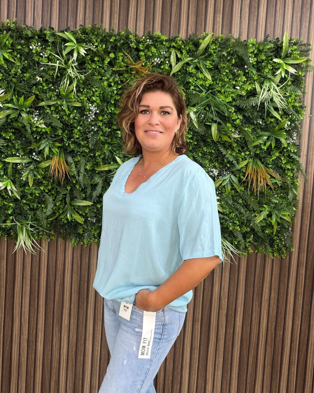 Oversized Shirt Plus Size Blauw - Velvory Fashion & Living