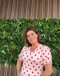 Shirt Dots Roze - Velvory Fashion & Living