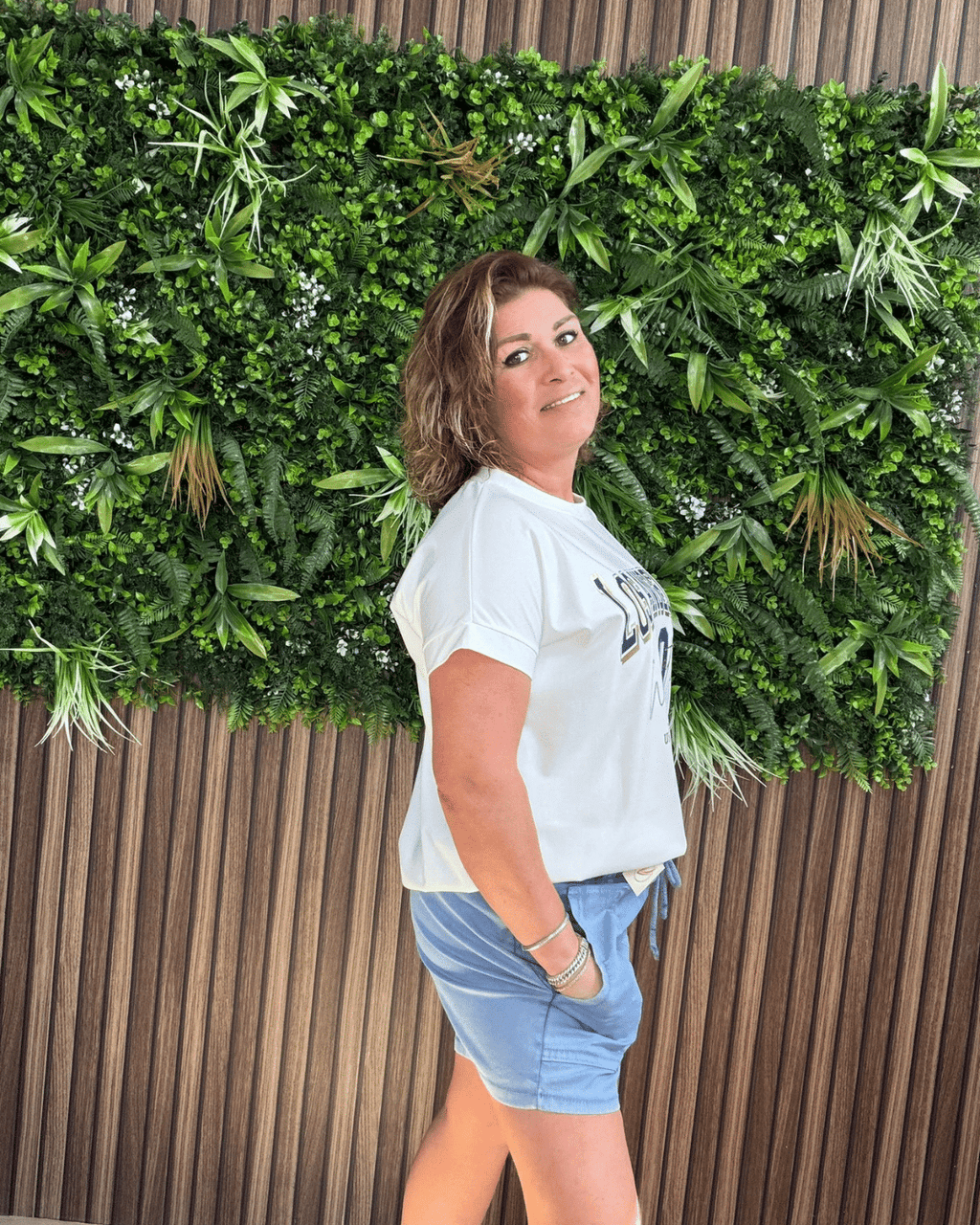 Short Jeans Blauw met Hoge Taille & Veterceintuur - Velvory Fashion & Living