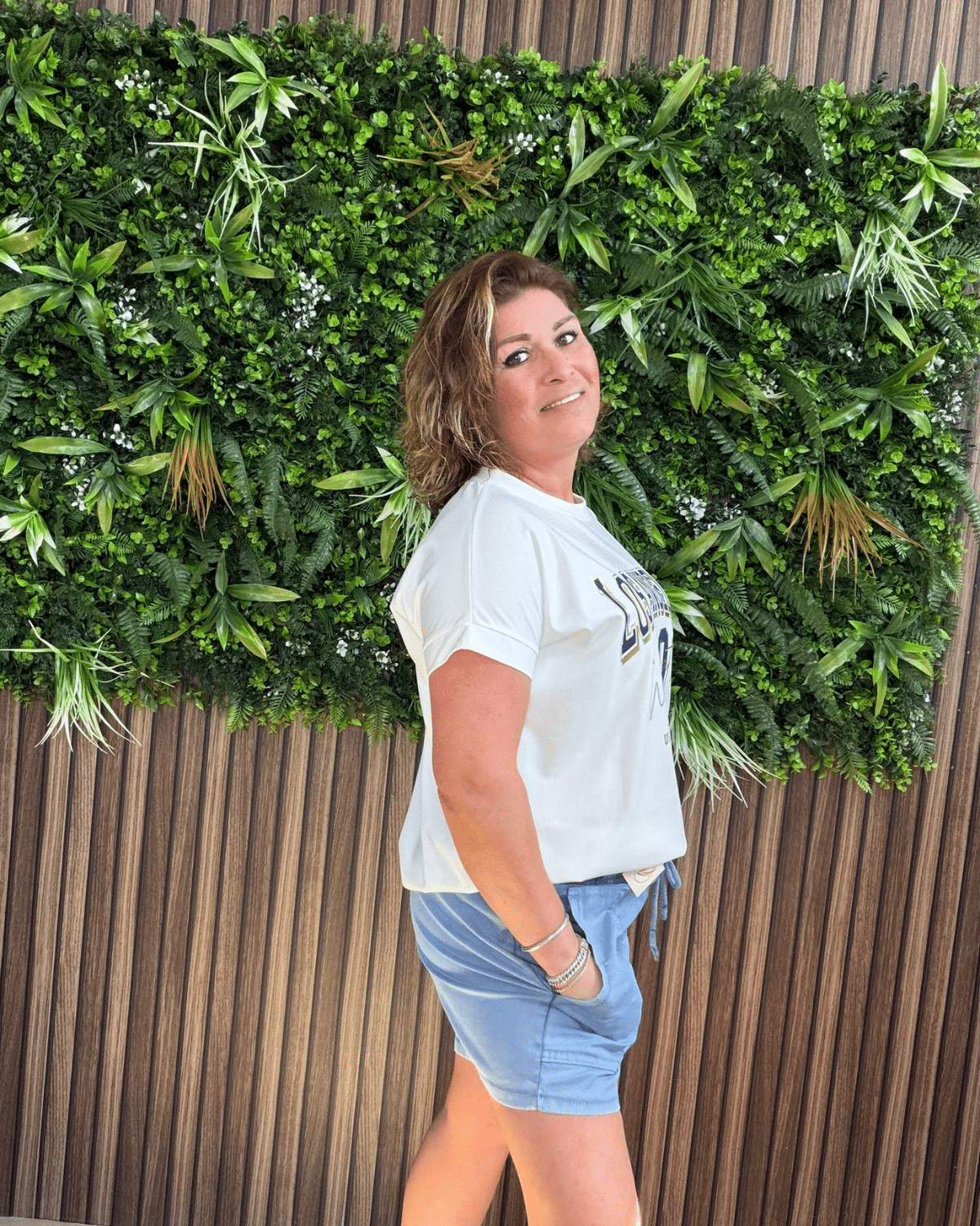 Short Jeans Blauw met Hoge Taille & Veterceintuur - Velvory Fashion & Living