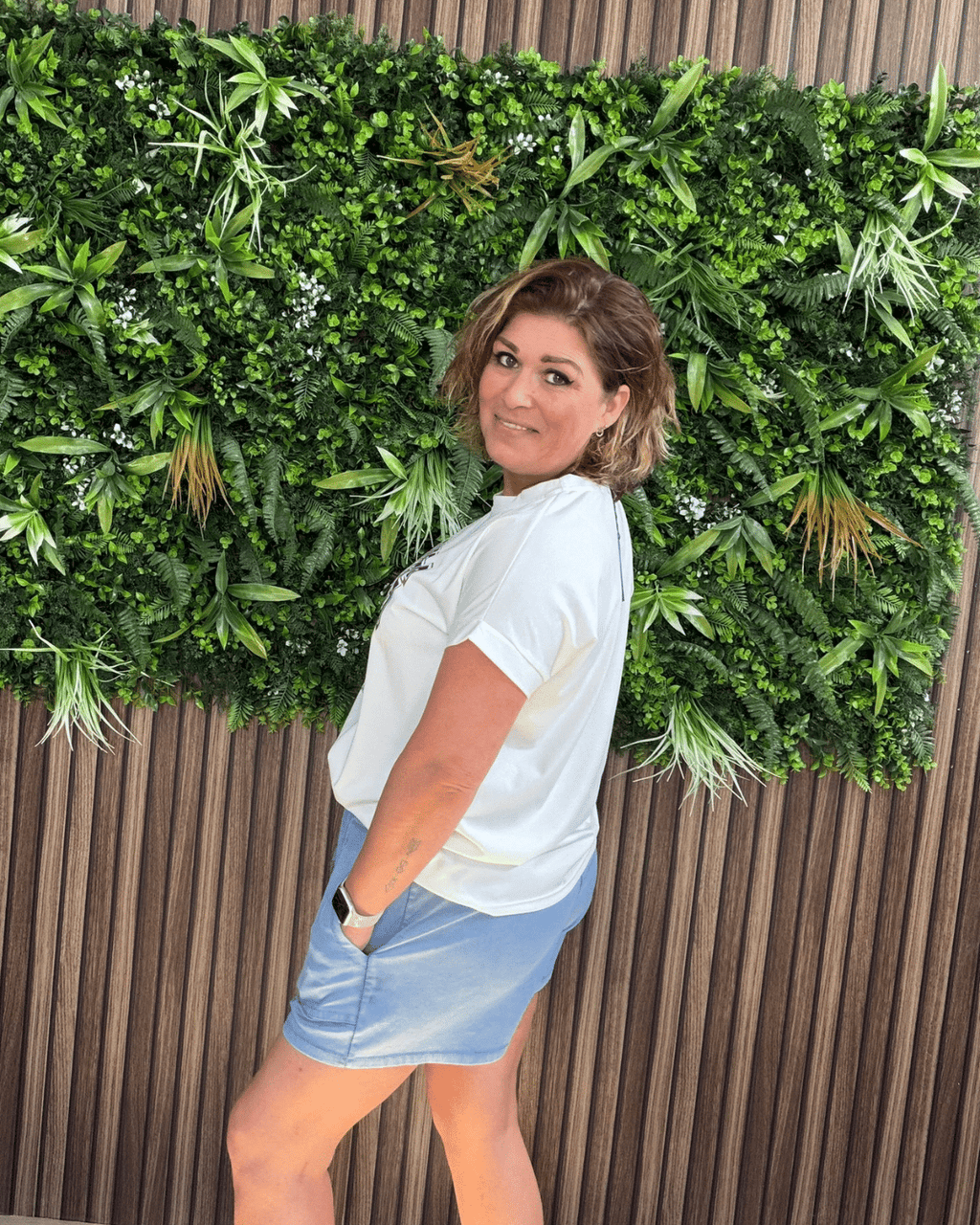 Short Jeans Blauw met Hoge Taille & Veterceintuur - Velvory Fashion & Living