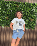 Short Jeans Blauw met Hoge Taille & Veterceintuur - Velvory Fashion & Living