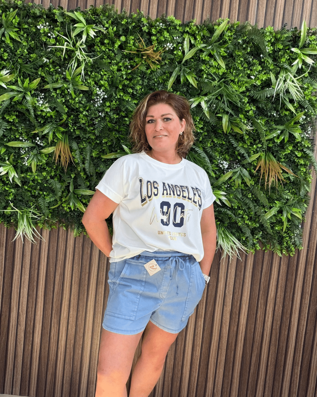 Short Jeans Blauw met Hoge Taille & Veterceintuur - Velvory Fashion & Living