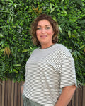 Streepjes Shirt Groen - Velvory Fashion & Living